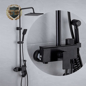 Aluminum Shower Set C-35 Black