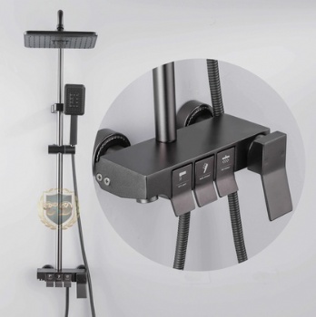 Gray Aluminum Shower Set C-200