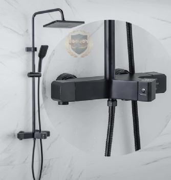 Black Shower Set Aluminum C-202