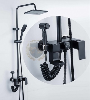 Black Aluminum Shower Set C-203