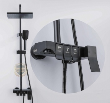 Black Aluminum Shower Set C-200