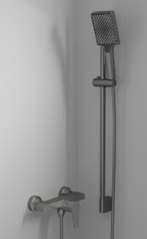 Gray Aluminum Shower Set E-2-1